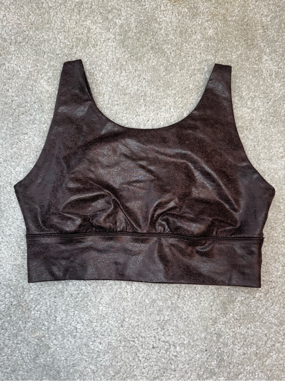 aerie Chocolate Brown Seamless Sports Bralette